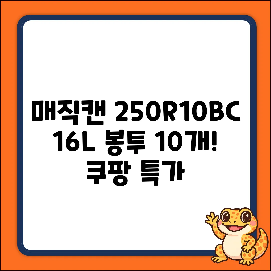매직캔 250R10BC 10개! 16L 봉투의 마법!