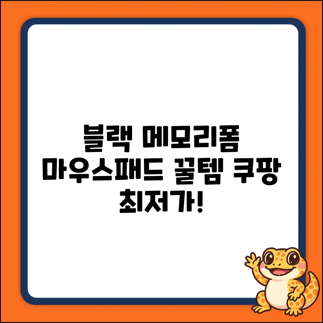 누구나 OK! 홈플래닛 블랙 메모리폼 마우스패드 꿀템