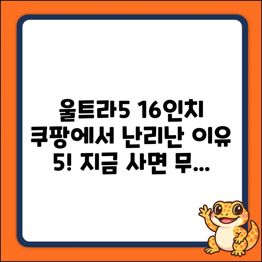 울트라5 16인치 노트북 선택 이유 5가지