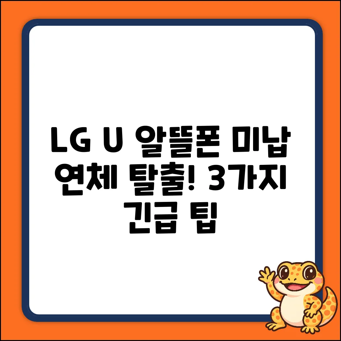 Lgu+알뜰폰 미납연체? 발신정지 탈출 3가지 팁