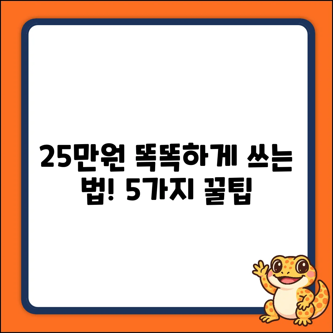 25만원 민생회복지원금, 현명한 소비 5가지!