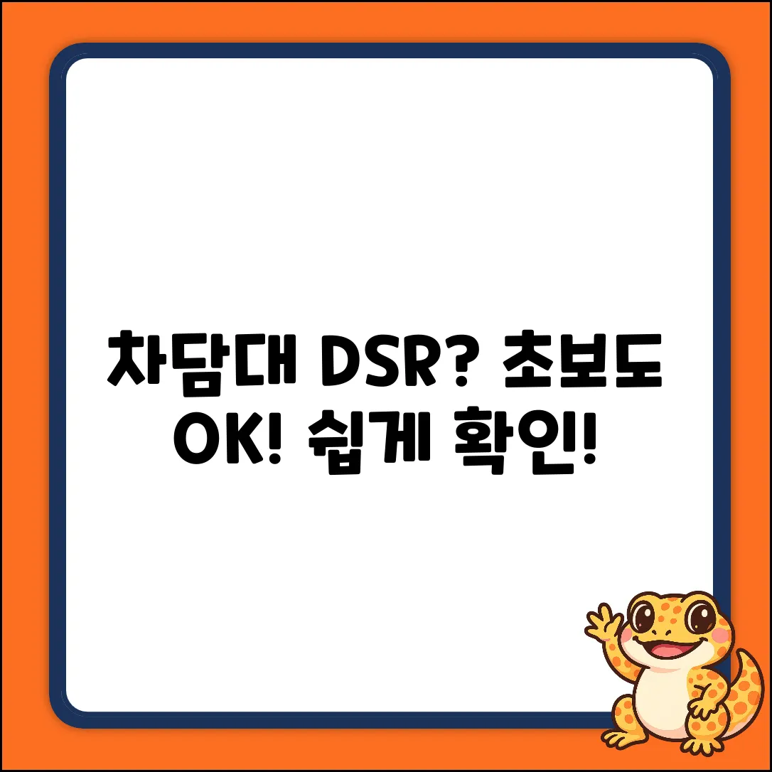 차량담보대출 DSR, 초보도 쉽게 확인!