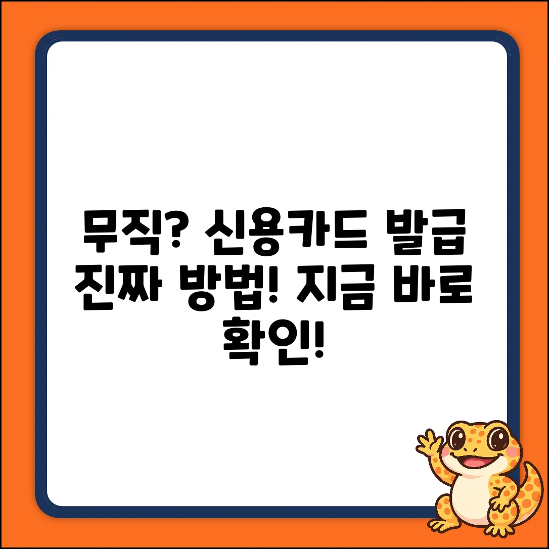 무직인데 신용카드 발급, 진짜 방법이 있나?