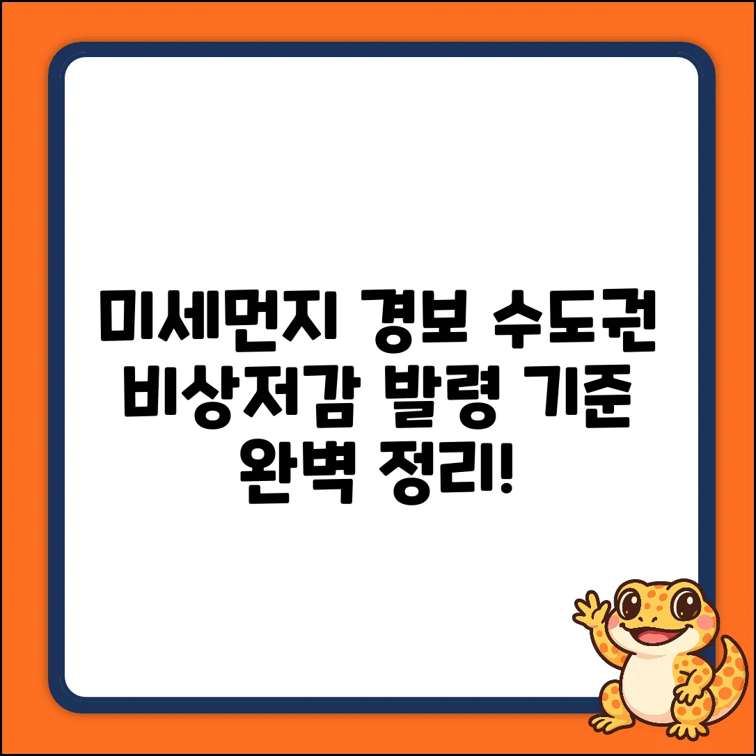 수도권 비상저감조치 발령 기준 완벽 가이드
