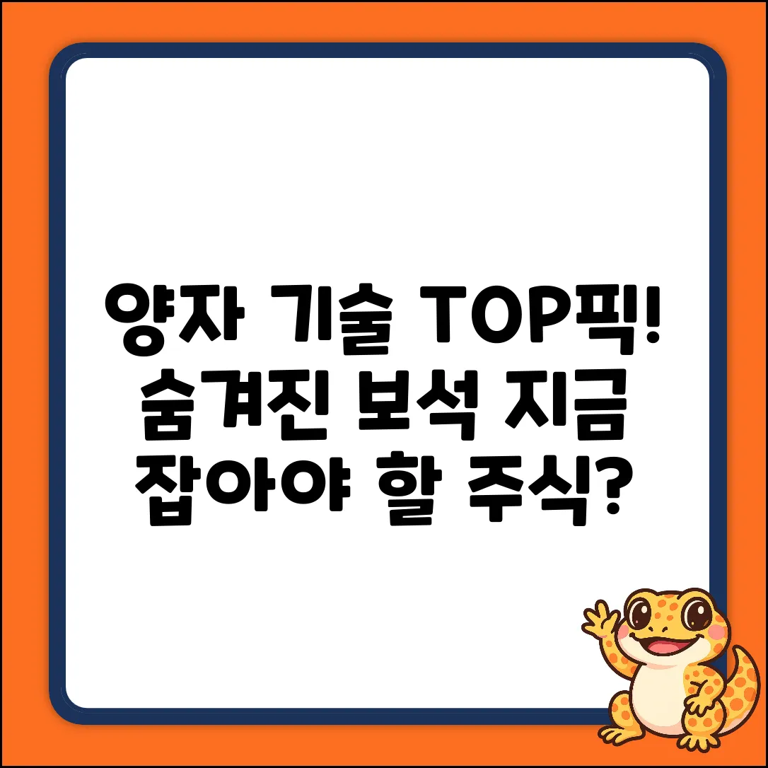 양자 기술 주식, 숨겨진 TOP픽은?