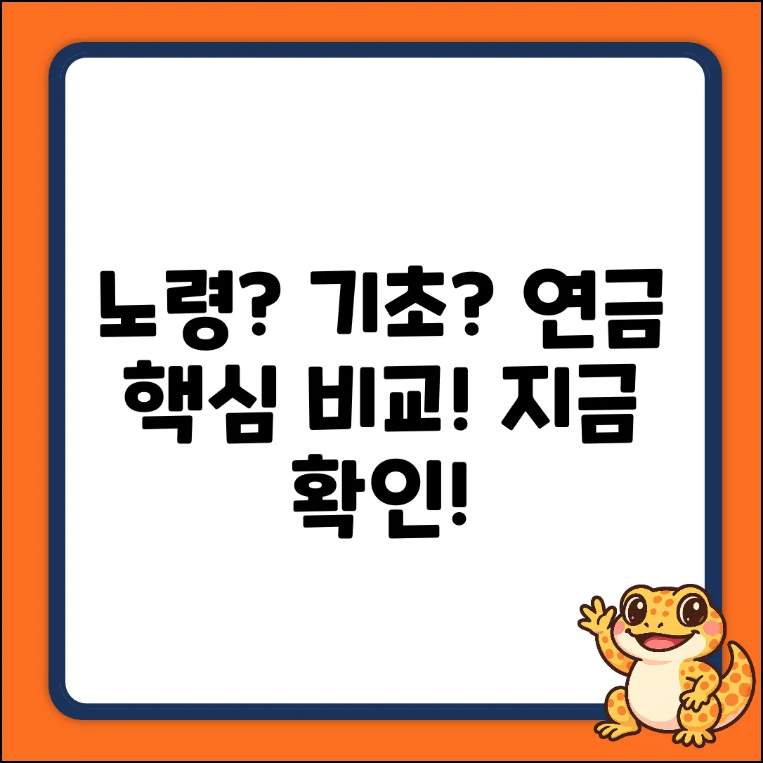 노령연금 vs 기초연금 완벽 가이드: 핵심 차이 마스터