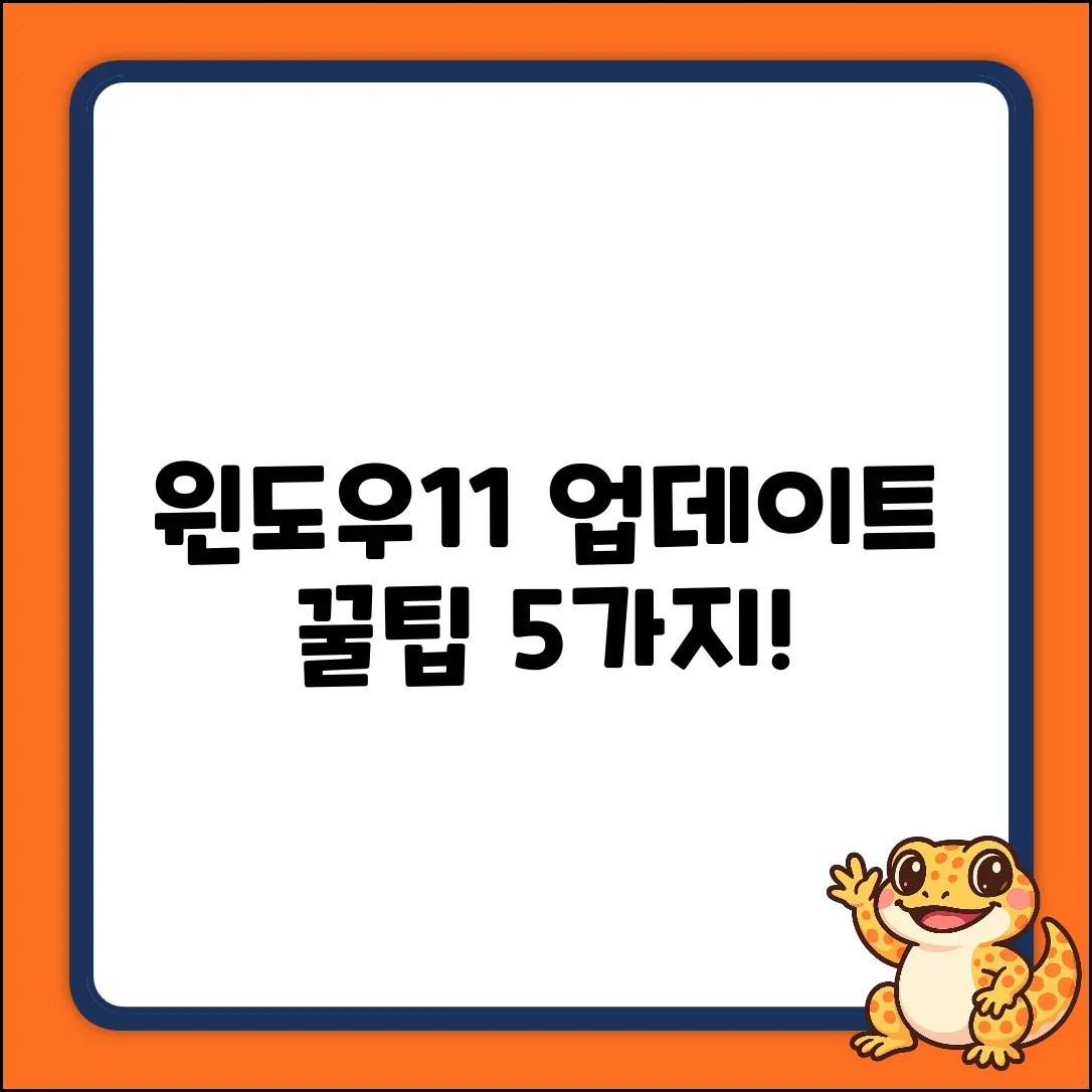 윈도우11 업데이트 꿀팁 5가지!