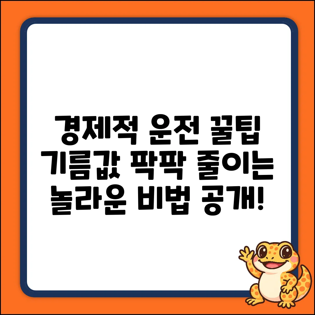 경제적 운전, 아끼는 놀라운 비법!