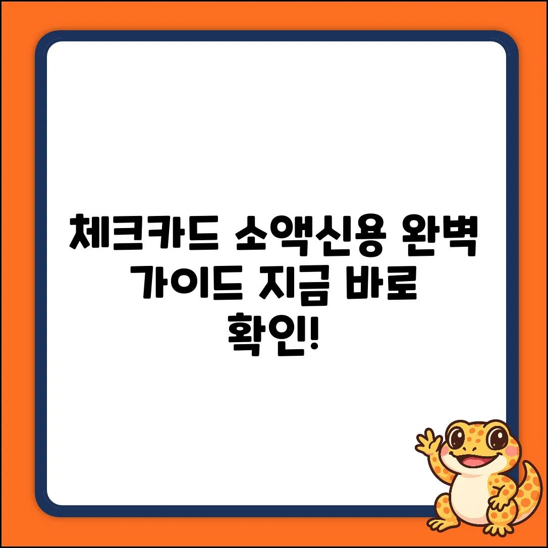 체크카드 소액신용결제 완벽 가이드