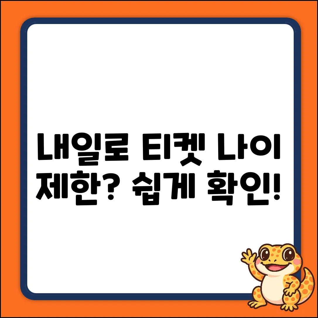 내일로 예매, 제한 연령 쉽게 확인!
