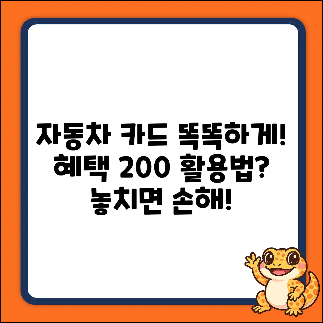 자동차 카드, 똑똑하게 사용하는 방법은?