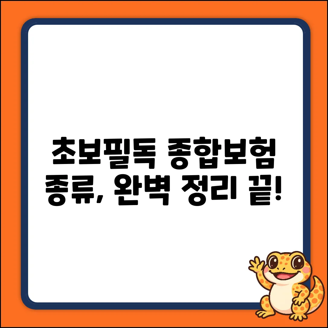 초보도 쉽게! 종합보험 종류 완전정복