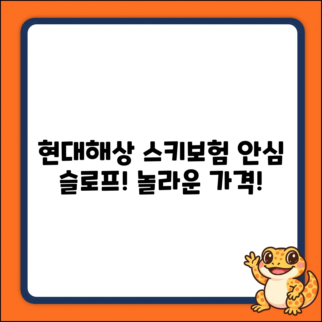 현대해상 스키보험, 슬로프 위 안심 놀라운 가격!